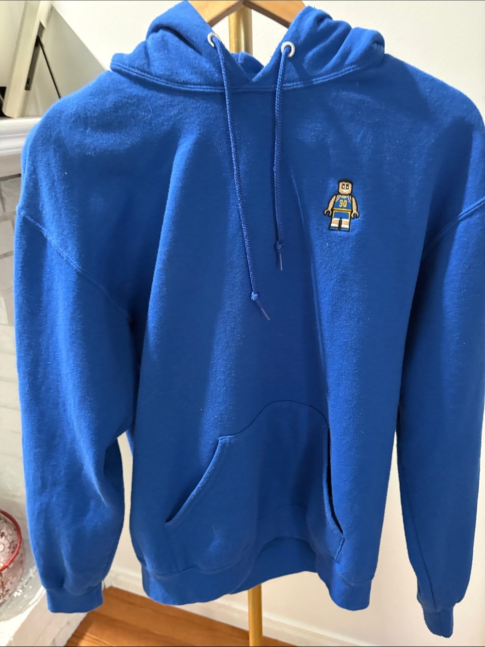 Blue Men's Hoodie with Mini Figure Steph Curry